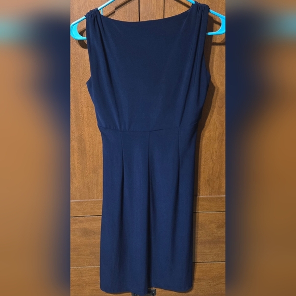Lauren Ralph Lauren Asymmetrical Dress in Navy Blue - Picture 2 of 4